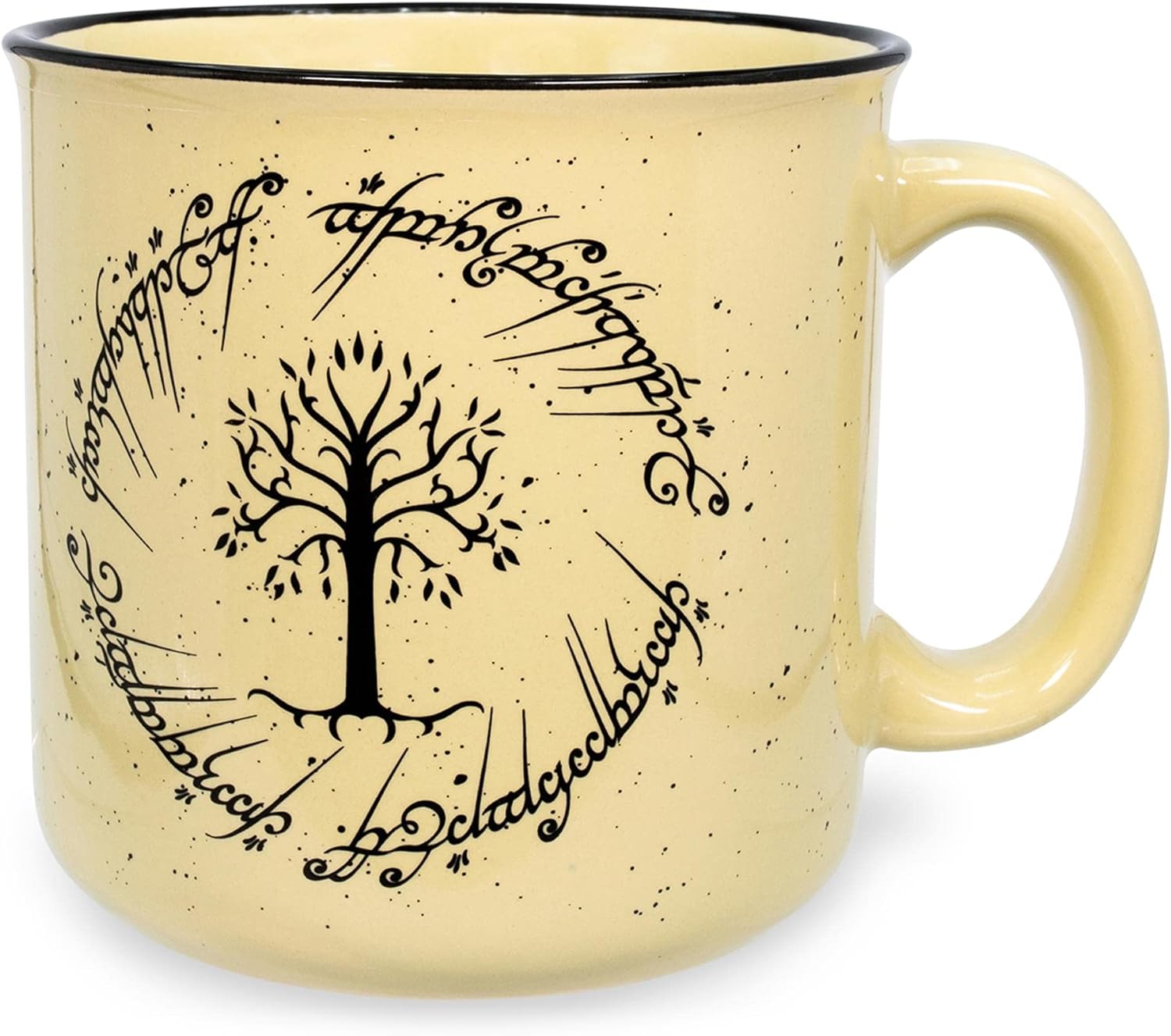 Lord of the Rings Gondor Elven Text 20oz Ceramic Camper Mug - Fundom
