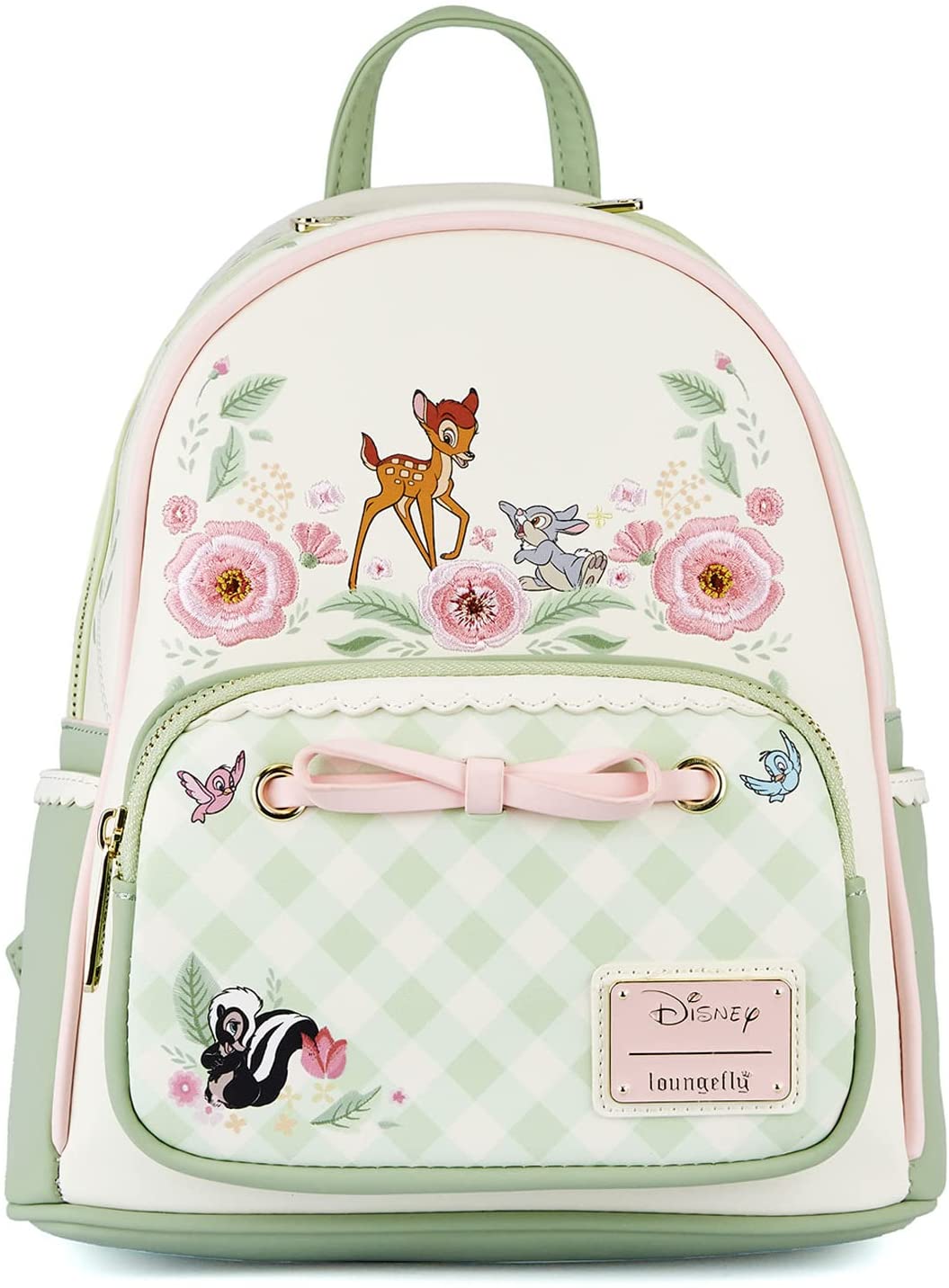 Loungefly Disney Bambi Springtime Gingham Womens Double Strap Shoulder Bag Purse - Fundom