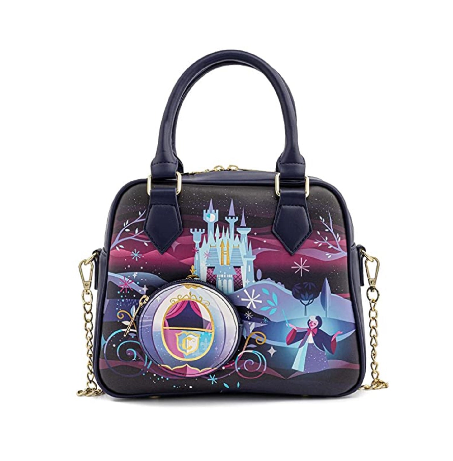 Loungefly Disney Cinderella Castle Series Chain Strap Crossbody Bag - Fundom