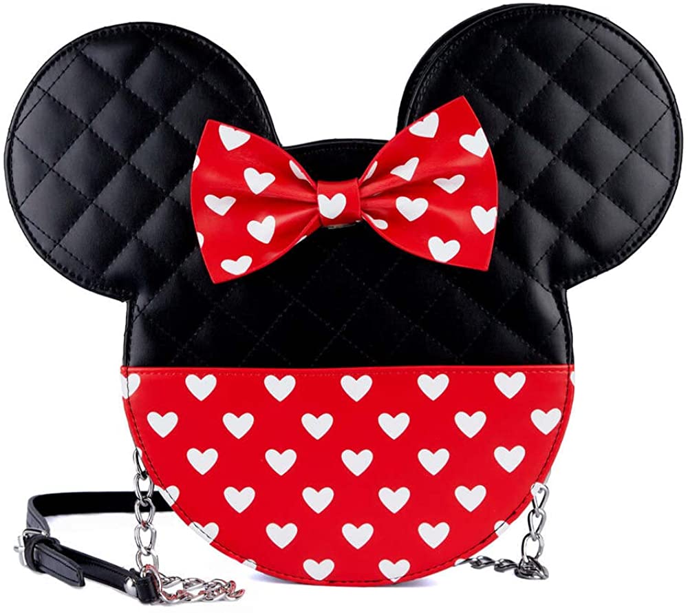 Loungefly Disney Mickey and Minni Valentines Reversible Crossbody Bag Purse - Fundom
