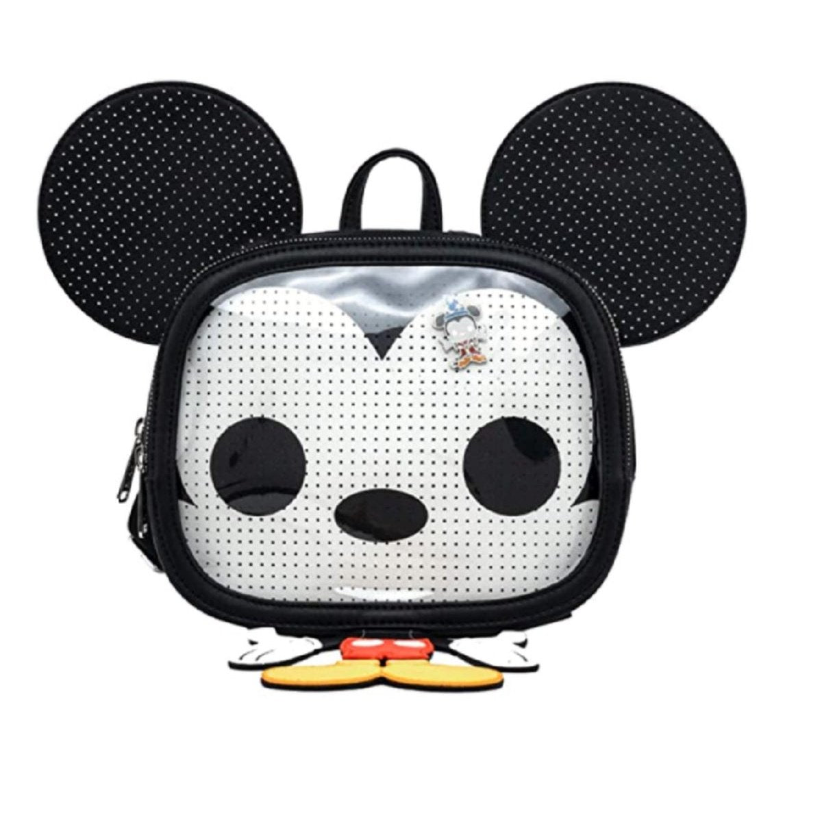 Loungefly Disney Mickey Pin Collector Vegan Leather Double Strap Shoulder Bag - Fundom