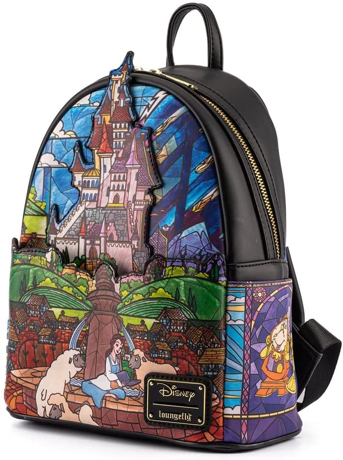 Loungefly Disney Princess Castle Series Belle Womens Double Strap Shoulder Bag Purse - Fundom