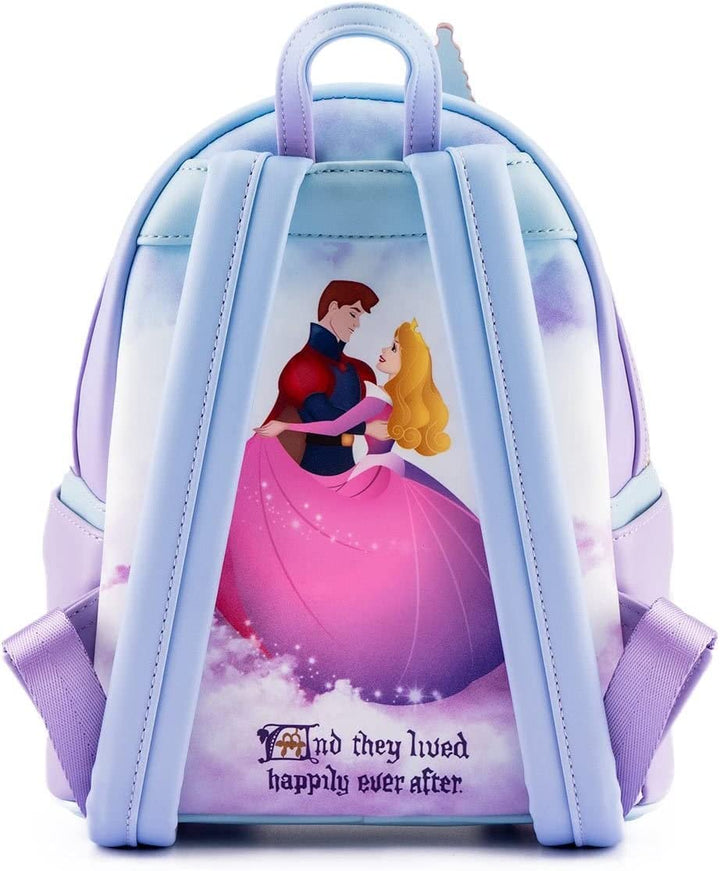 Loungefly Disney Princess Castle Series Sleeping Beauty Womens Double Strap Shoulder Bag Purse Backpack - Fundom