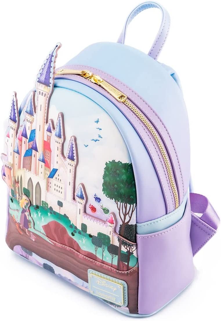 Loungefly Disney Princess Castle Series Sleeping Beauty Womens Double Strap Shoulder Bag Purse Backpack - Fundom