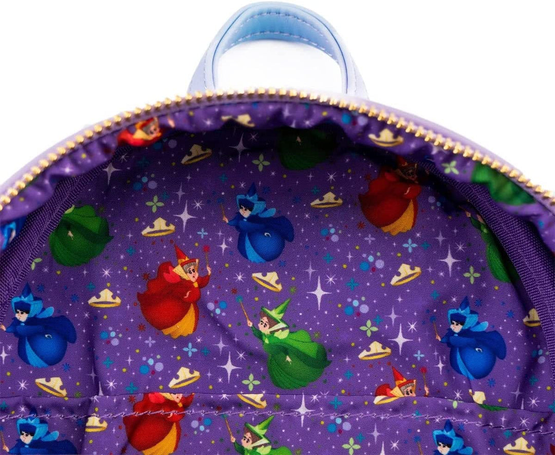 Loungefly Disney Princess Castle Series Sleeping Beauty Womens Double Strap Shoulder Bag Purse Backpack - Fundom