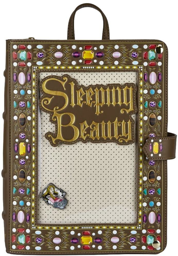 Loungefly Disney Sleeping Beauty Collector Pin Womens Double Strap Shoulder Bag Purse Backpack - Fundom