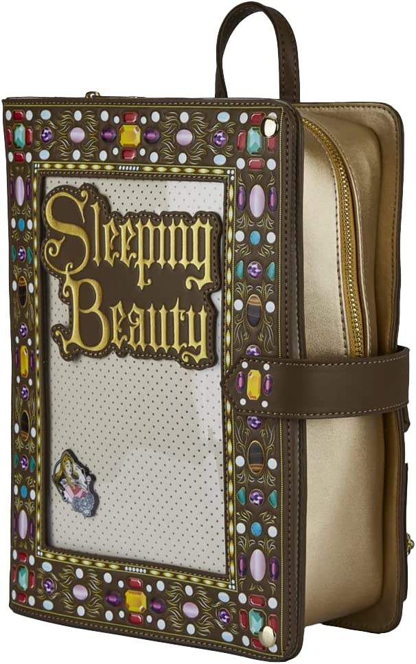 Loungefly Disney Sleeping Beauty Collector Pin Womens Double Strap Shoulder Bag Purse Backpack - Fundom