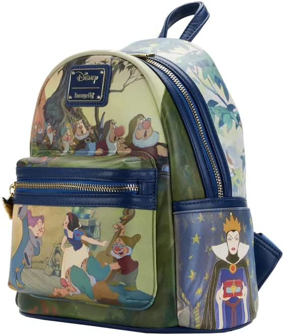Loungefly Disney Snow White Scenes Women Backpack Double Strap Shoulder Bag Purse - Fundom