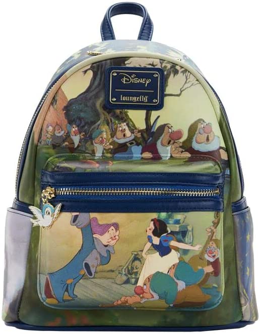 Loungefly Disney Snow White Scenes Women Backpack Double Strap Shoulder Bag Purse - Fundom
