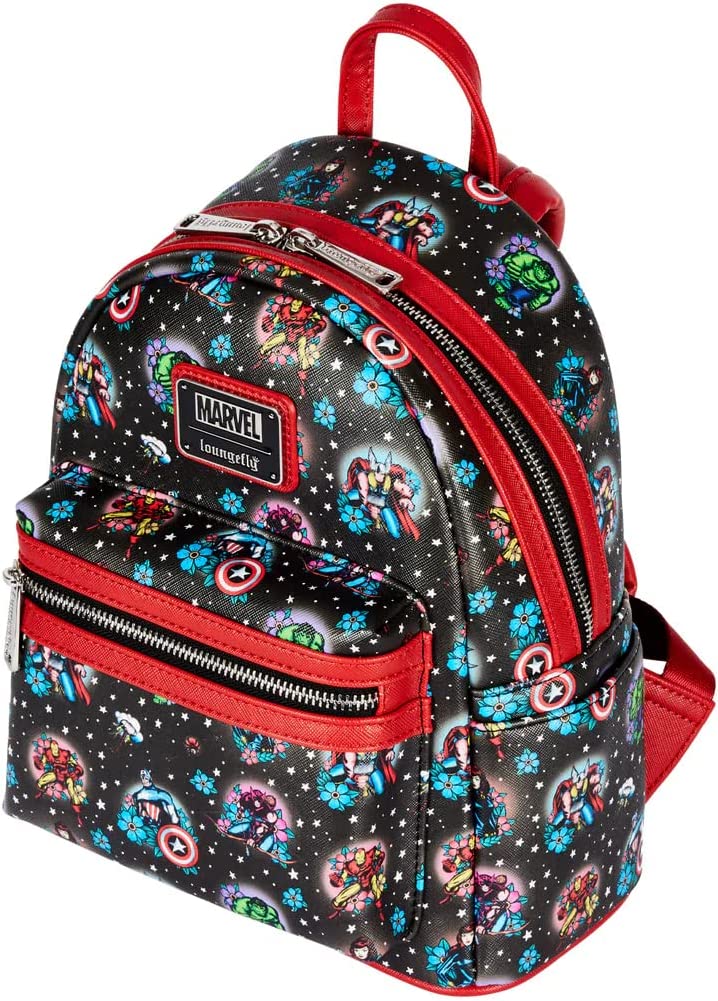 Loungefly Marvel Avengers Tattoo Women Backpack Double Strap Shoulder Bag Purse - Fundom
