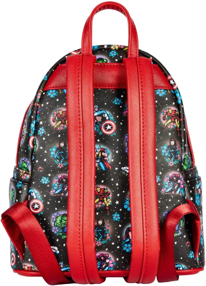 Loungefly Marvel Avengers Tattoo Women Backpack Double Strap Shoulder Bag Purse - Fundom