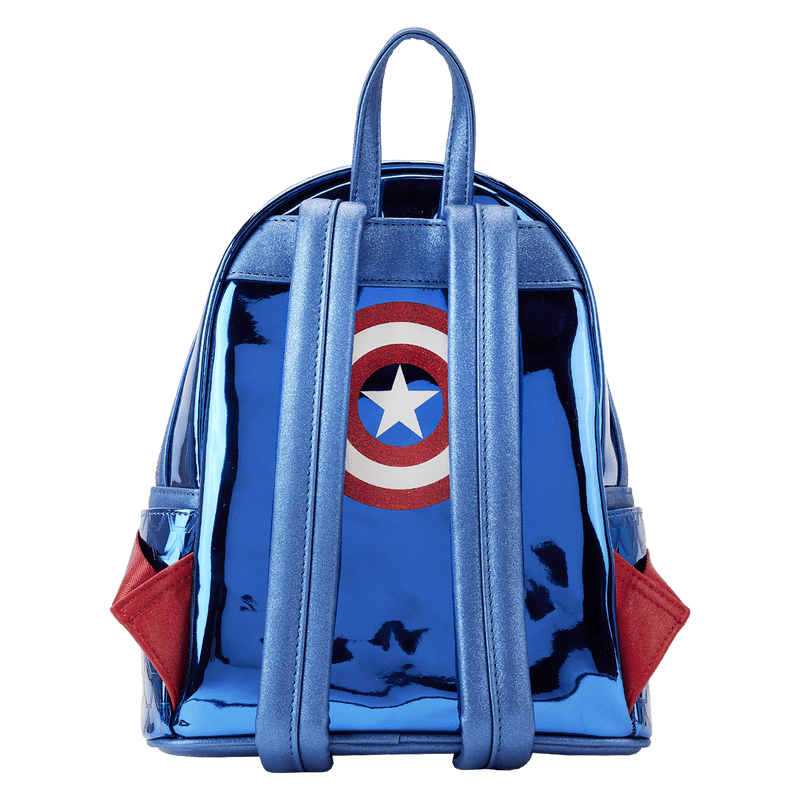 Loungefly Marvel Metallic Captain America Cosplay Mini Backpack - Fundom