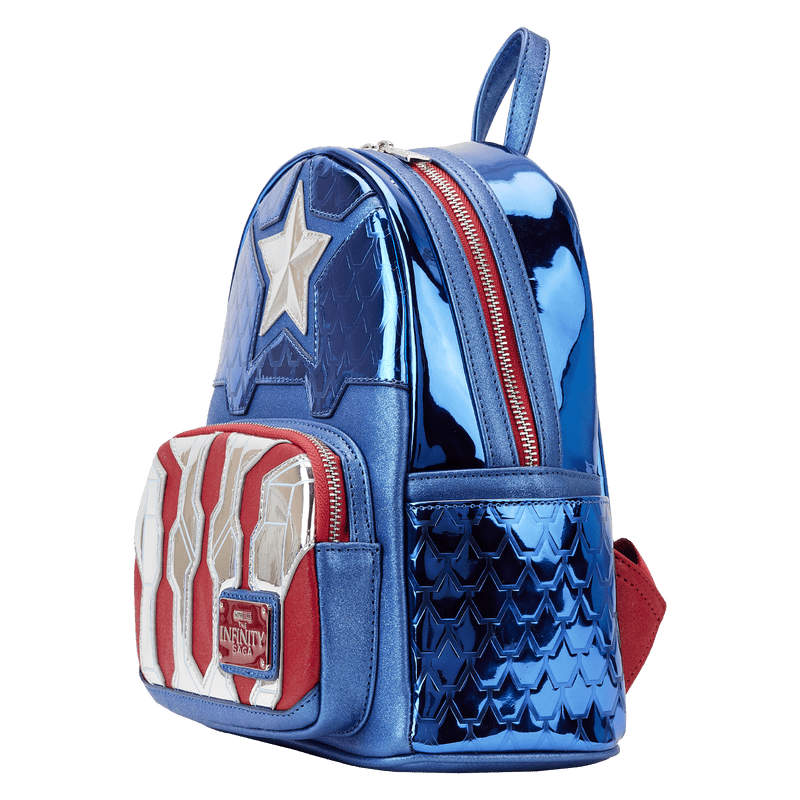 Loungefly Marvel Metallic Captain America Cosplay Mini Backpack - Fundom