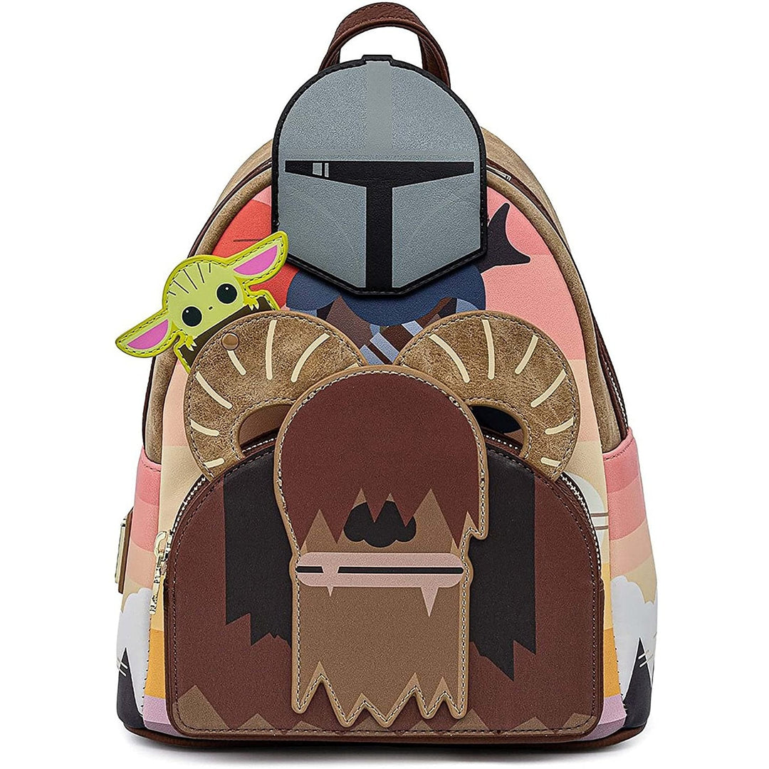Loungefly Star Wars The Mandalorian Bantha Ride Mando and Baby Yoda Mini Backpack Bag - Fundom