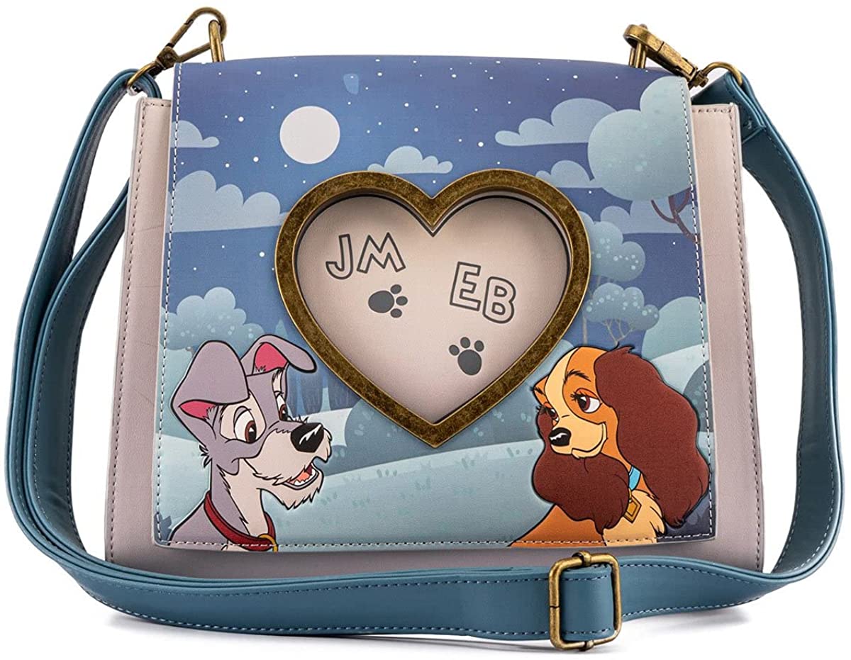 Loungefly x Lady and the Tramp Heart Paw Prints Crossbody Purse - Fundom