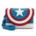 Loungefly X Marvel Funko Captain America Debossed Shield Crossbody Bag - Fundom