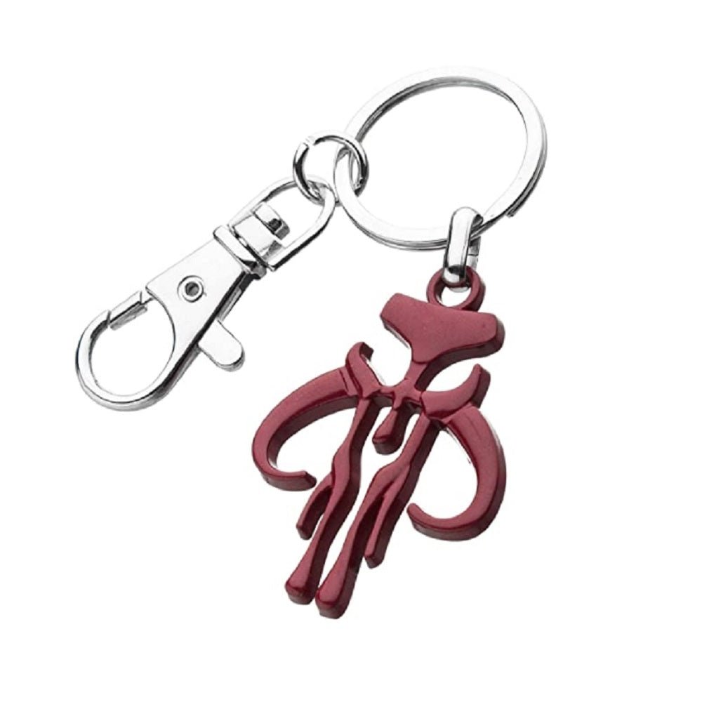 Star Wars Boba Fett Mandalorian Symbol Stainless Steel Keychain