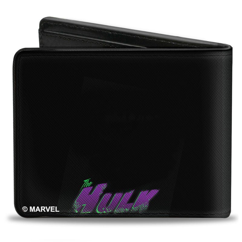 Marvel Avengers The Hulk Face Close - up Bi - fold Wallet - Fundom