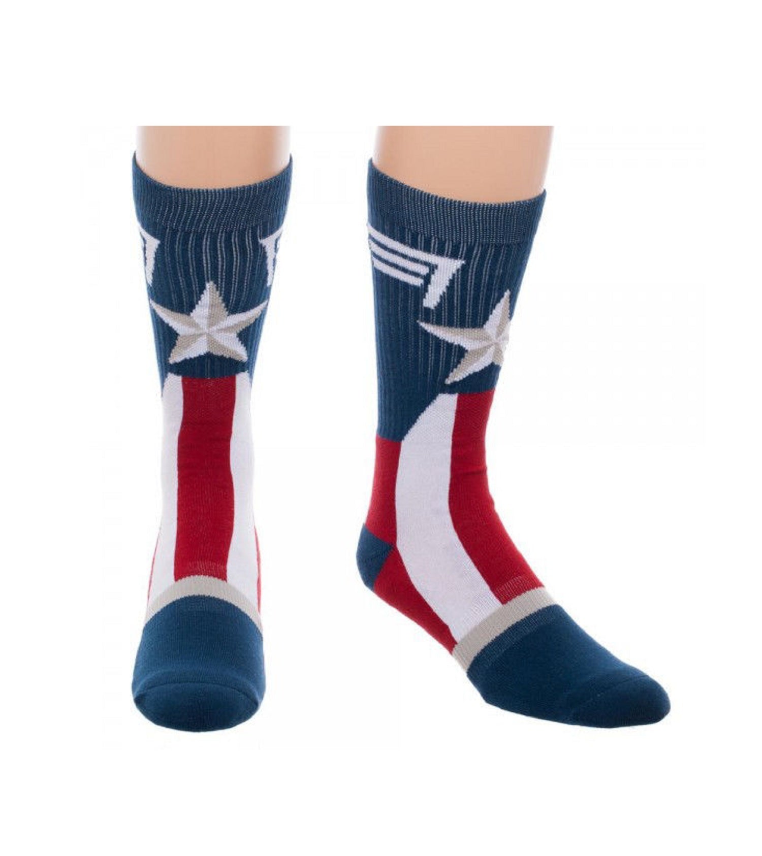 Marvel Captain America Character Adult Crew Socks - Fundom