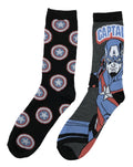 Marvel Captain America Many Shields 2 Pack Crew Socks - Fundom