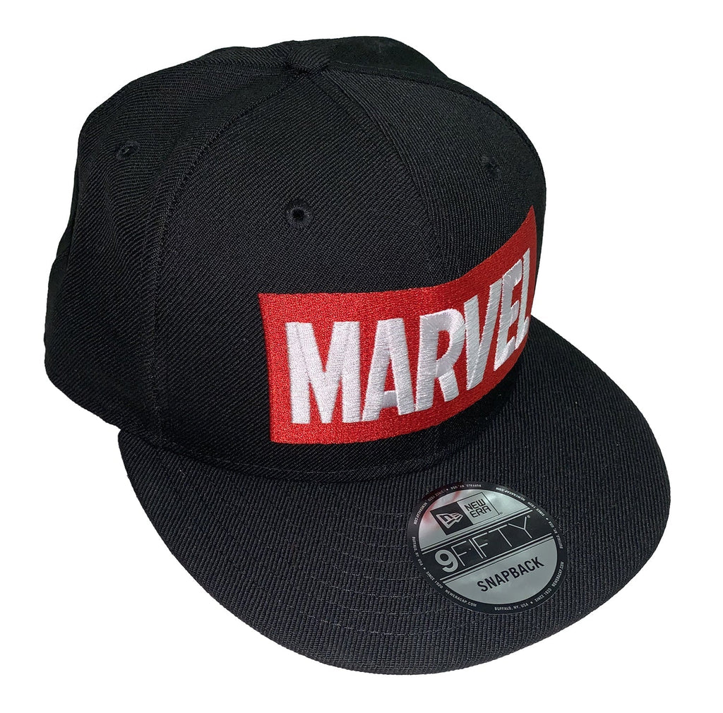Marvel Comics Logo New Era 9Fifty Black Snapback Cap Hat - Fundom