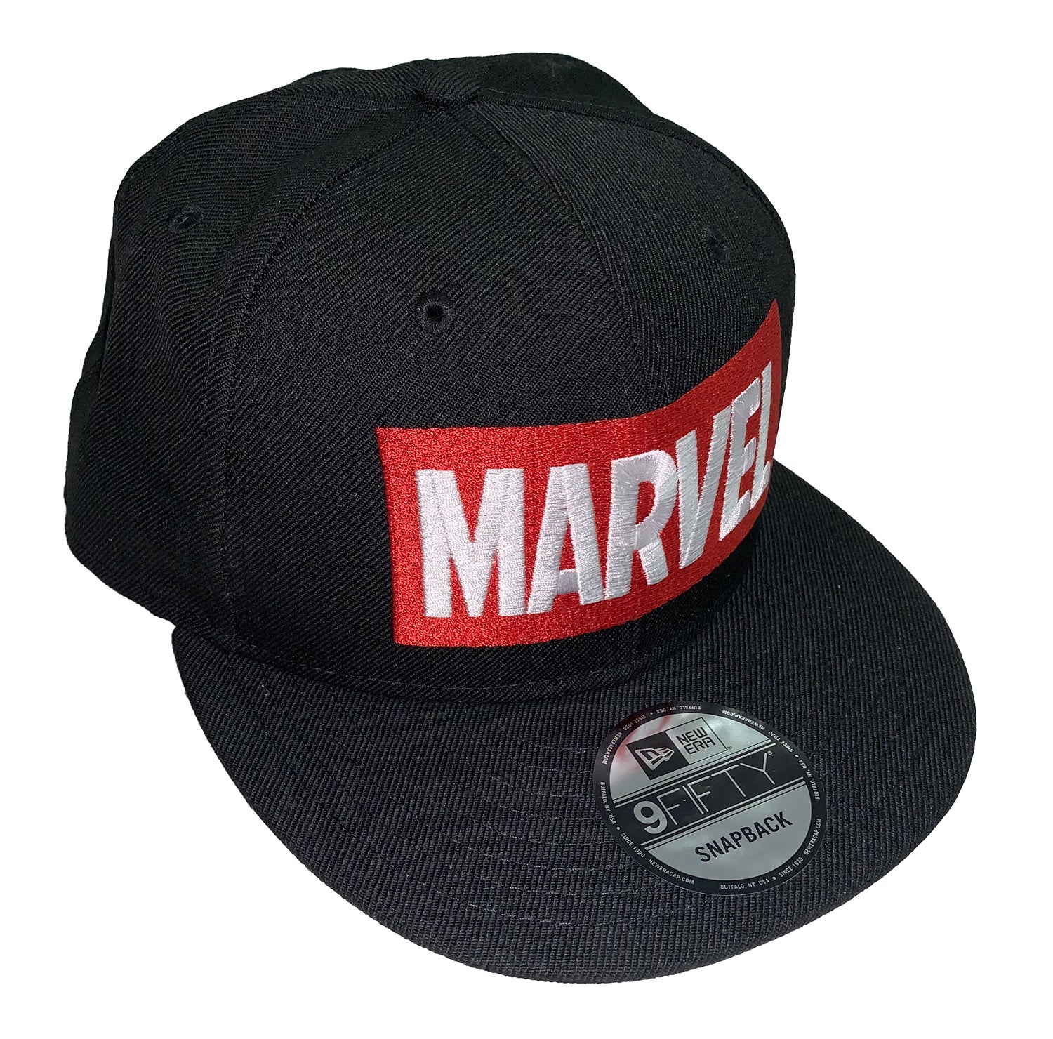 Marvel Comics Logo New Era 9Fifty Black Snapback Cap Hat - Fundom