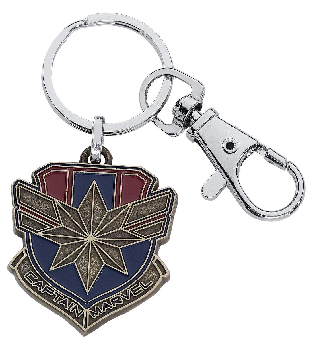 Marvel Comics Unisex Adult Captain Marvel Metal Logo Keychain - Fundom