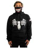 Marvel Comics Venom Logo Smile Adult Hoodie with Built - in Mask - Fundom