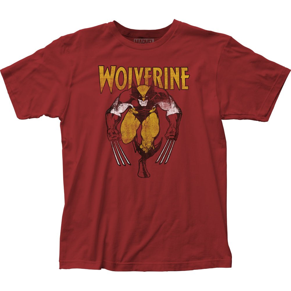 Marvel Comics Wolverine Red Adult T-Shirt - Fundom