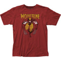Marvel Comics Wolverine Red Adult T-Shirt - Fundom