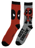 Marvel Deadpool Just Chillin 2 Pack Crew Socks - Fundom