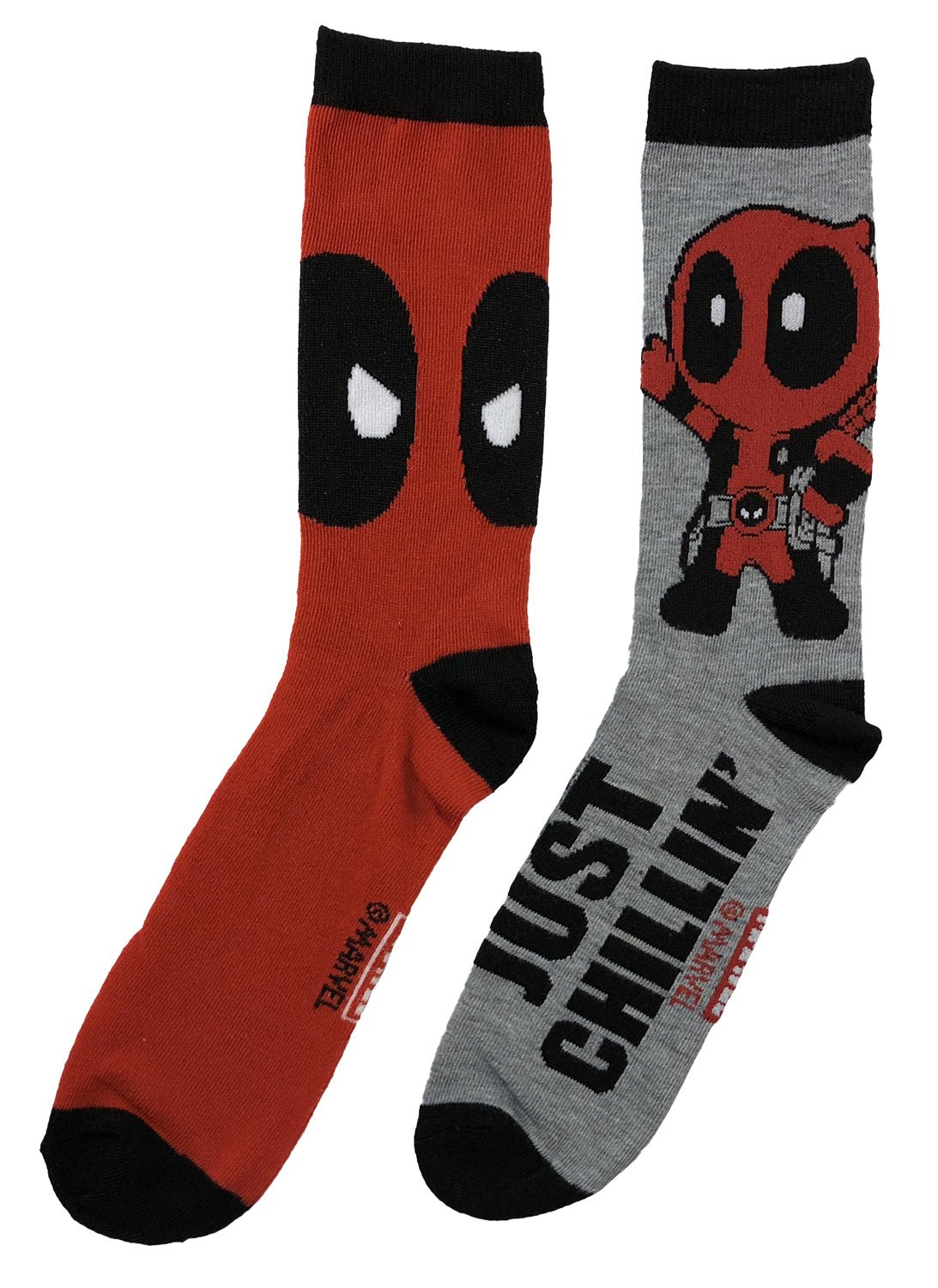 Marvel Deadpool Just Chillin 2 Pack Crew Socks - Fundom