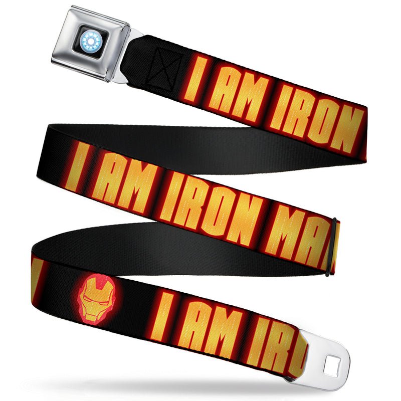 Marvel Iron Man Arc Reactor I AM Iron Man Full Color Seatbelt Belt - Fundom