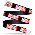 Marvel Logo Brick Black Red White Full Color Seatbelt Belt - Fundom
