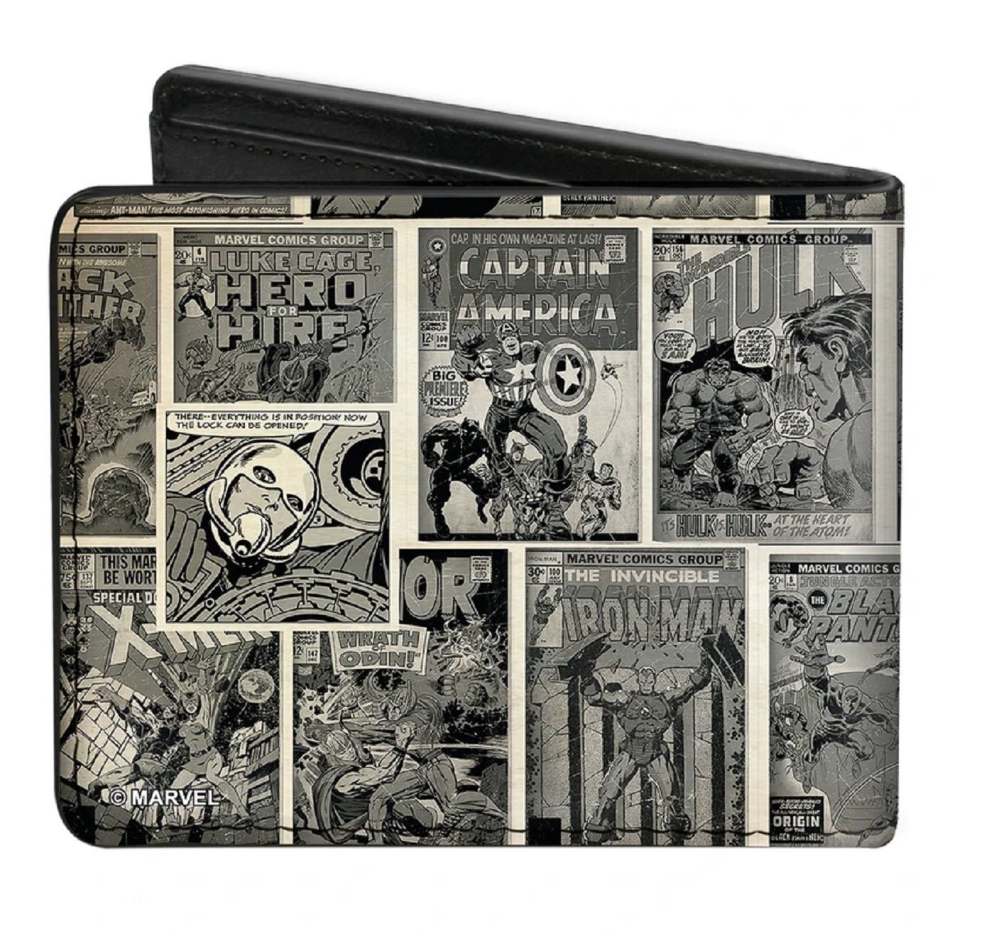 Marvel Logo With Retro Covers Bi - fold Wallet - Fundom
