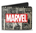 Marvel Logo With Retro Covers Bi - fold Wallet - Fundom