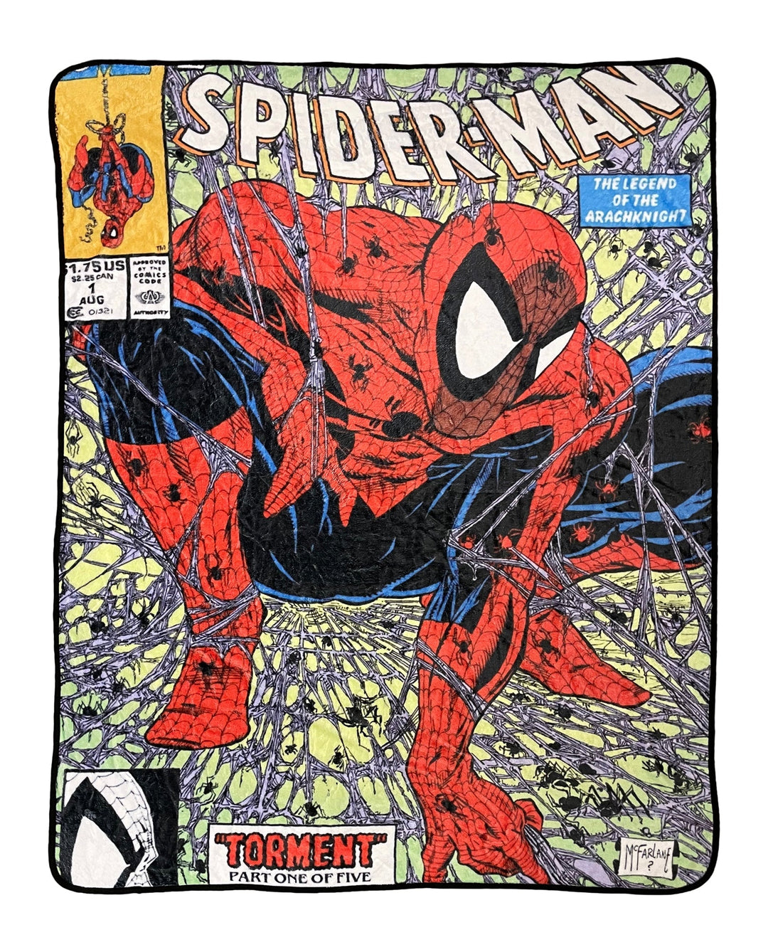 Marvel Spider - Man 90's Cover Torment Fleece Throw Blanket - Fundom