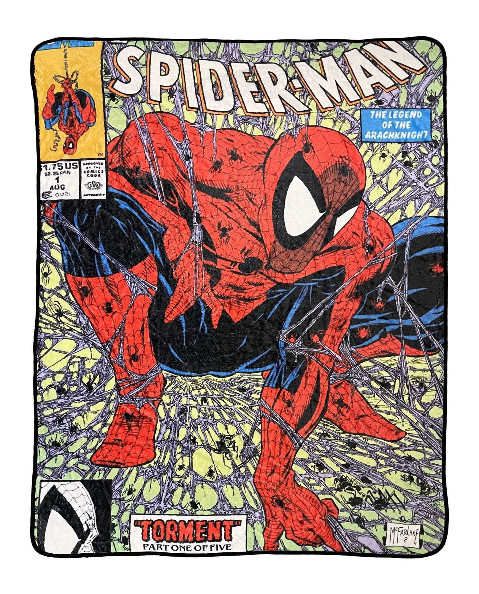 Marvel Spider - Man 90's Cover Torment Fleece Throw Blanket - Fundom