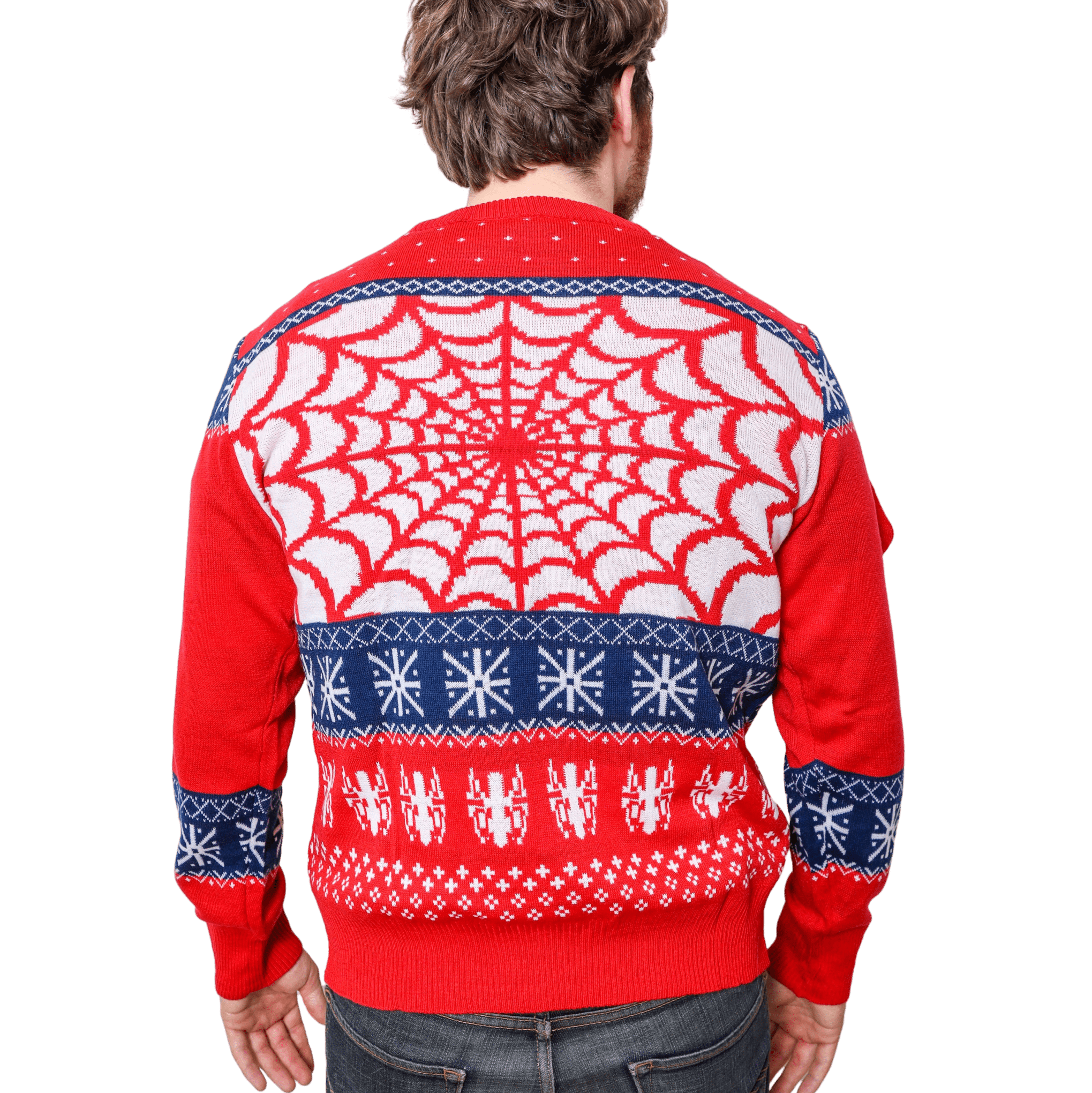 Marvel Spider - Man Symbol Offcially Licesned Adult Holiday Ugly Christmas Sweater - Fundom