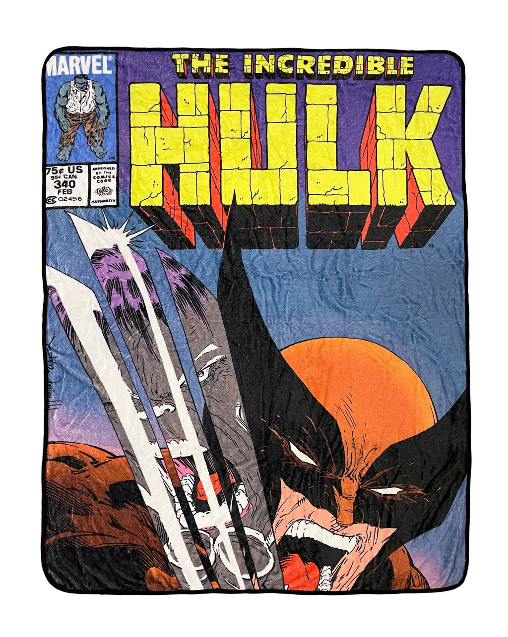 Marvel The Incredible Hulk Vs Wolverine Fleece Throw Blanket - Fundom