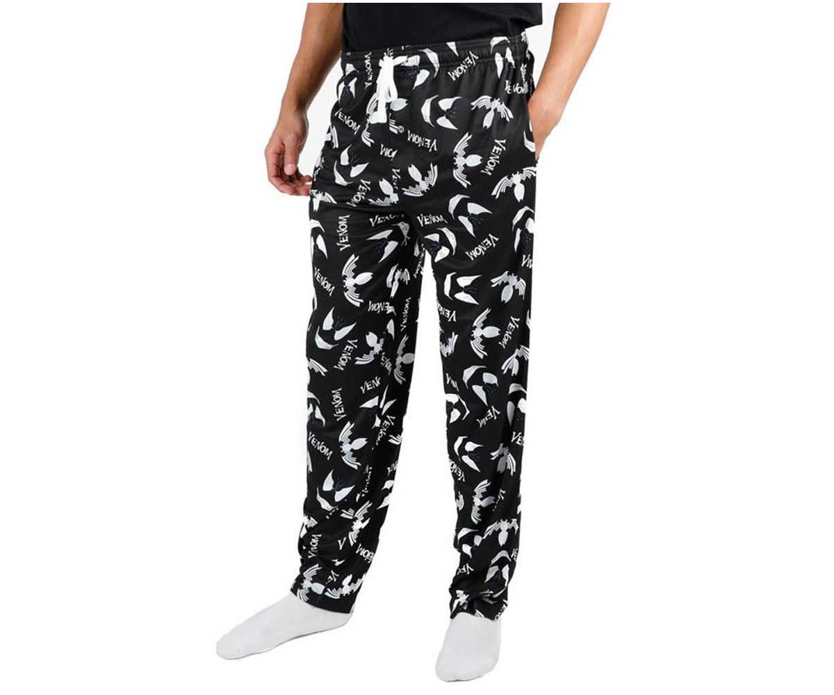 Marvel Venom Symbol All Over Comics Adult Unisex Pajama Sleep Pants - Fundom