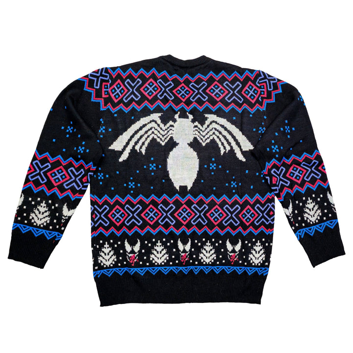 Marvel Venom Symbol Offcially Licesned Adult Holiday Ugly Christmas Sweater - Fundom