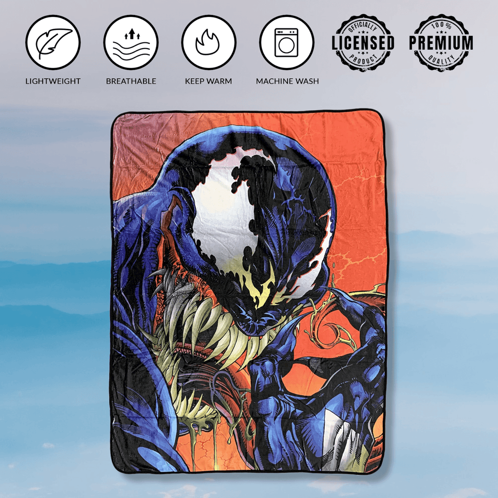 Marvel Venom Tongue Spider - Man Villain Fleece Throw Blanket 45in. By 60in. - Fundom