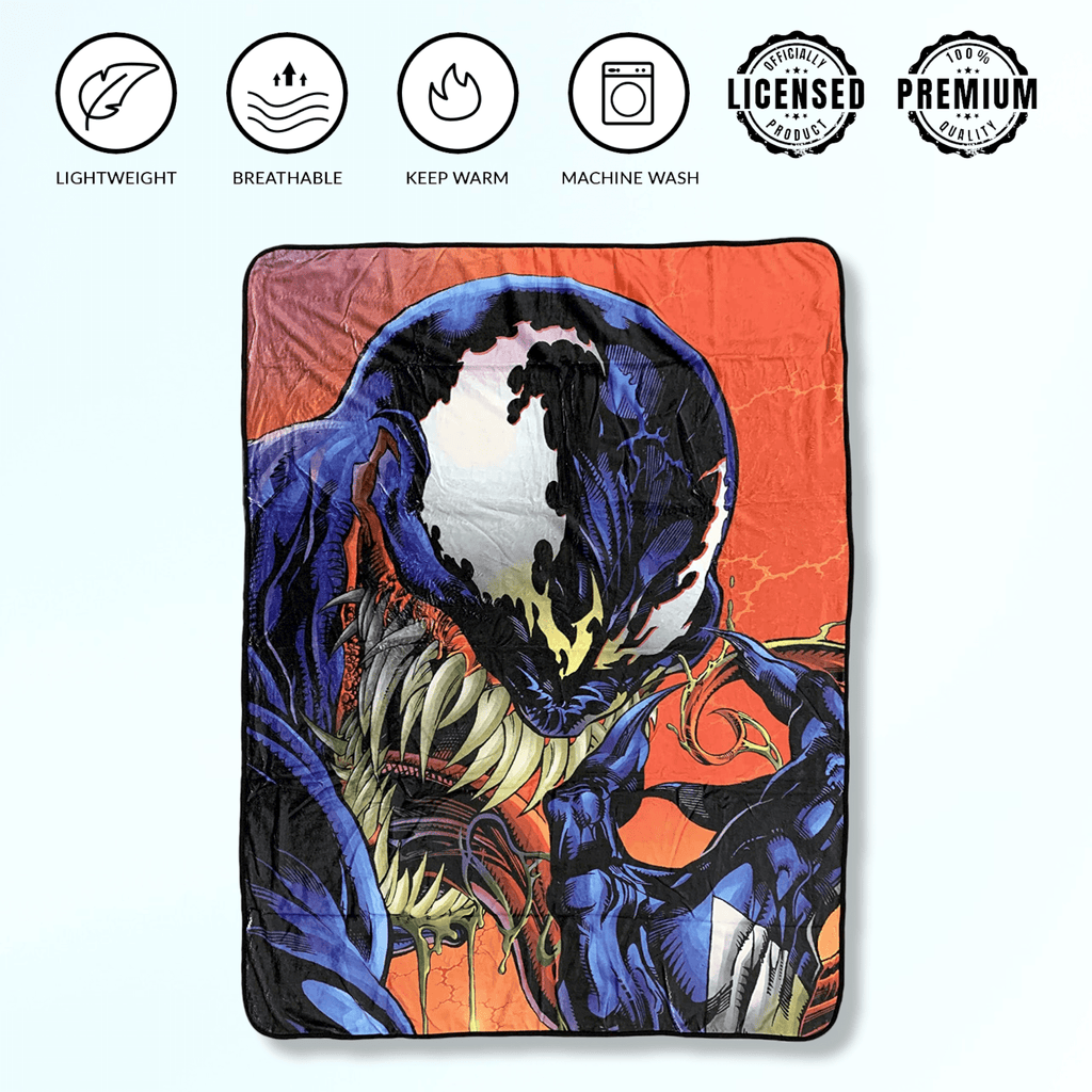 Marvel Venom Tongue Spider - Man Villain Fleece Throw Blanket 45in. By 60in. - Fundom
