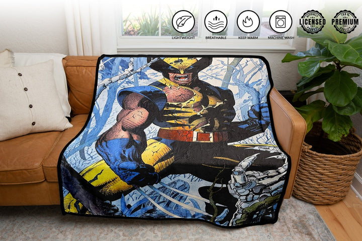 Marvel Wolverine Cover Jim Lee Fleece Throw Blanket - Fundom