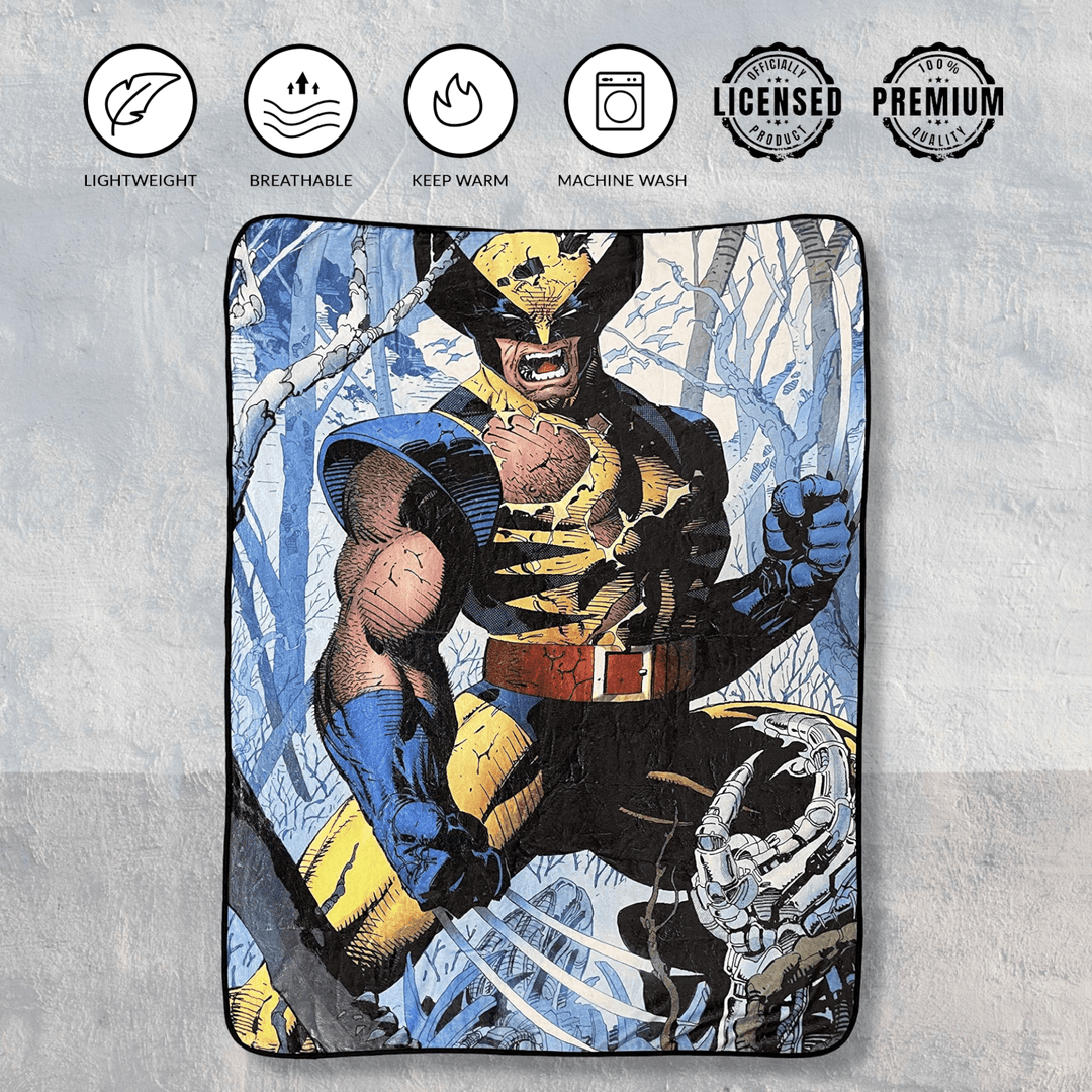 Marvel Wolverine Cover Jim Lee Fleece Throw Blanket - Fundom