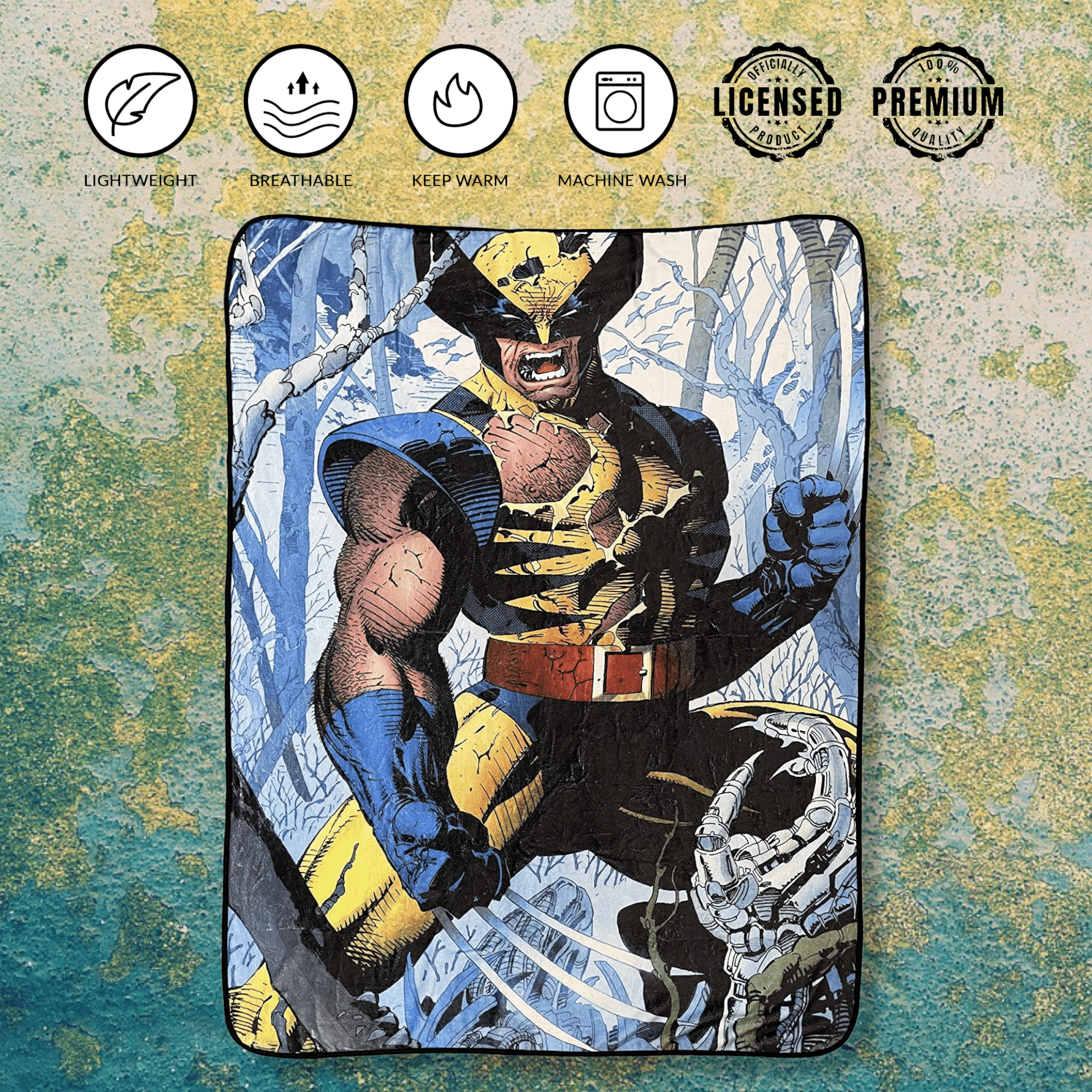 Marvel Wolverine Cover Jim Lee Fleece Throw Blanket - Fundom