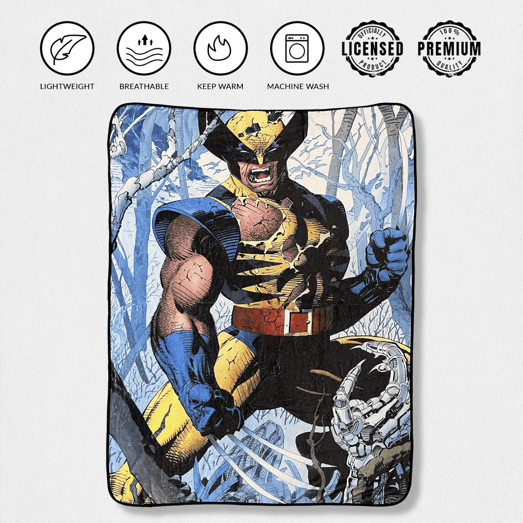 Marvel Wolverine Cover Jim Lee Fleece Throw Blanket - Fundom