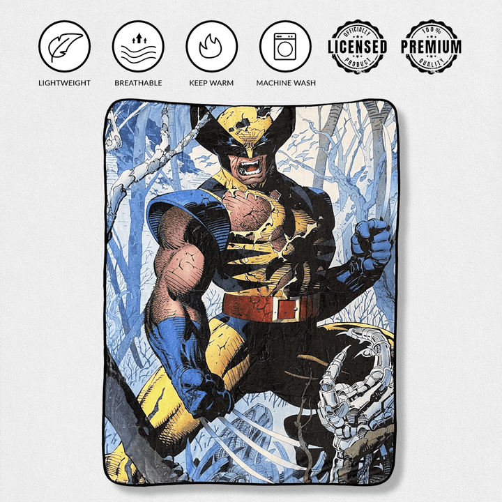 Marvel Wolverine Cover Jim Lee Fleece Throw Blanket - Fundom