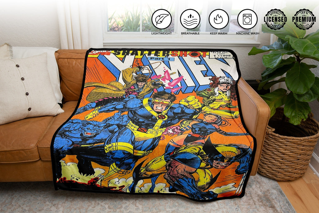 Marvel X - Men 90'S Shattershot Fleece Throw Blanket - Fundom